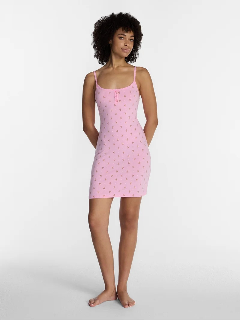 No Boundaries Cloud Core Sleepwear Slip Dress, Women’s and Women’s Plus XXS-3X | Walmart (US)
