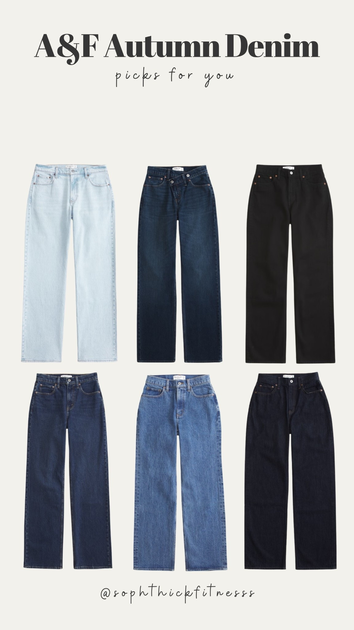 My A&F denim picks for autumn 🫶🏼✨

Wide leg jeans, high waisted jeans, dark denim jeans, indigo jeans, straight leg jeans, curve love jeans

#LTKjeans #LTKcurves #LTKautumn