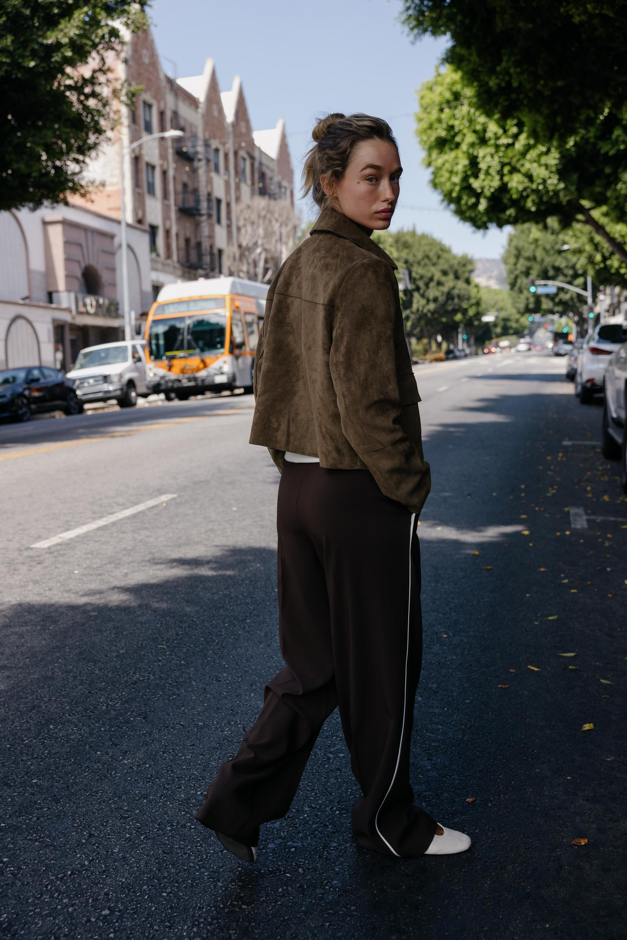 FAUX SUEDE CROPPED JACKET | Zara US