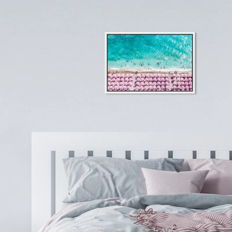 Paradise Beach Umbrellas On Canvas Print | Wayfair North America