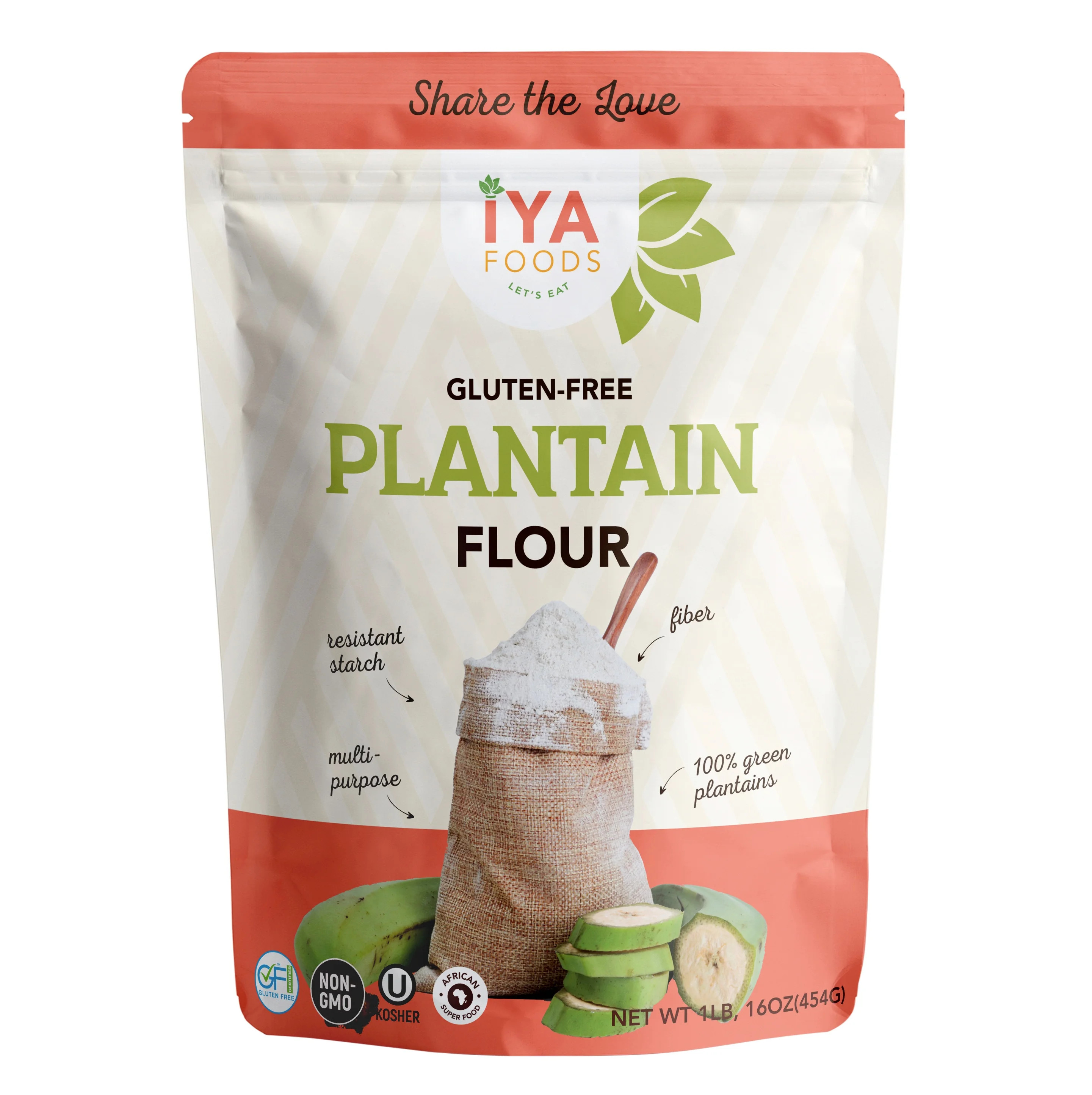 Iya Foods Gluten Free Plantain Flour, 1 Pound Bag - Walmart.com | Walmart (US)