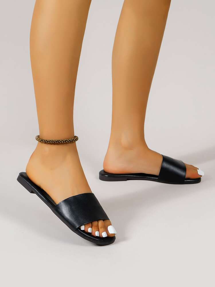 Minimalist Single Band Slide Sandals | SHEIN