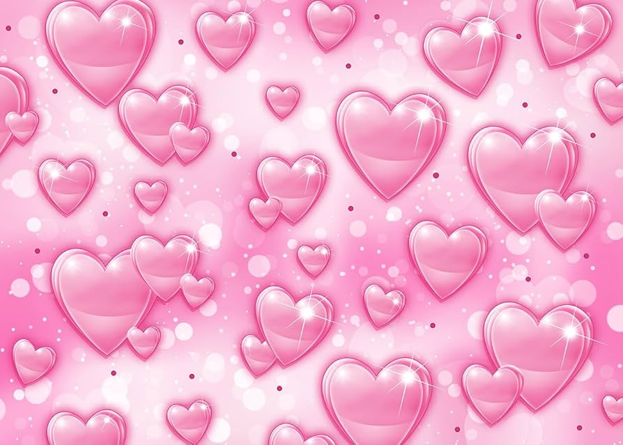 LYCGS 7X5ft Early 2000s Photography Backdrop Pink Hearts Valentines Day Backdrop y2k Backdrops Gi... | Amazon (US)