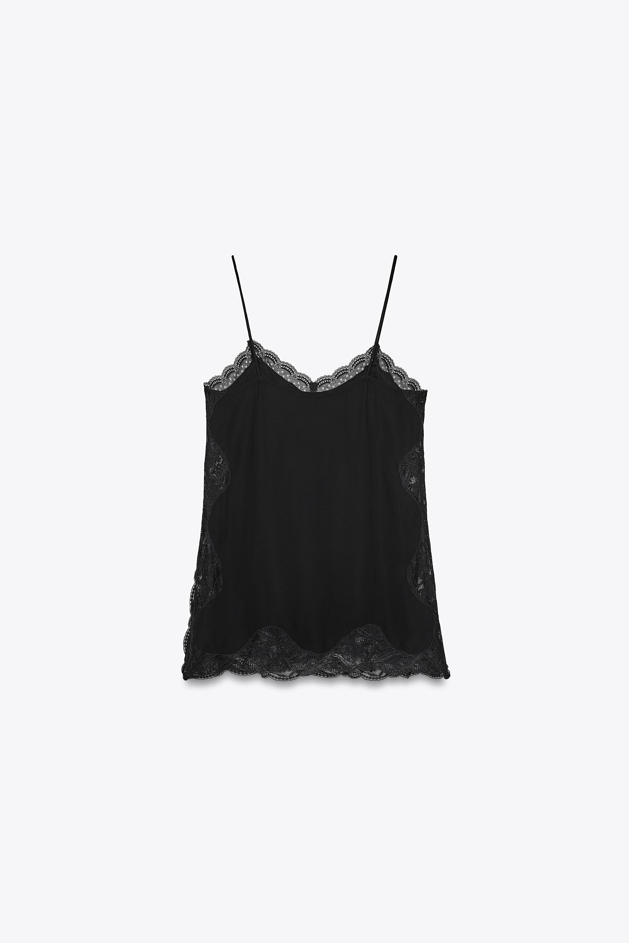 ZW COLLECTION LACE CAMISOLE TOP | Zara UK