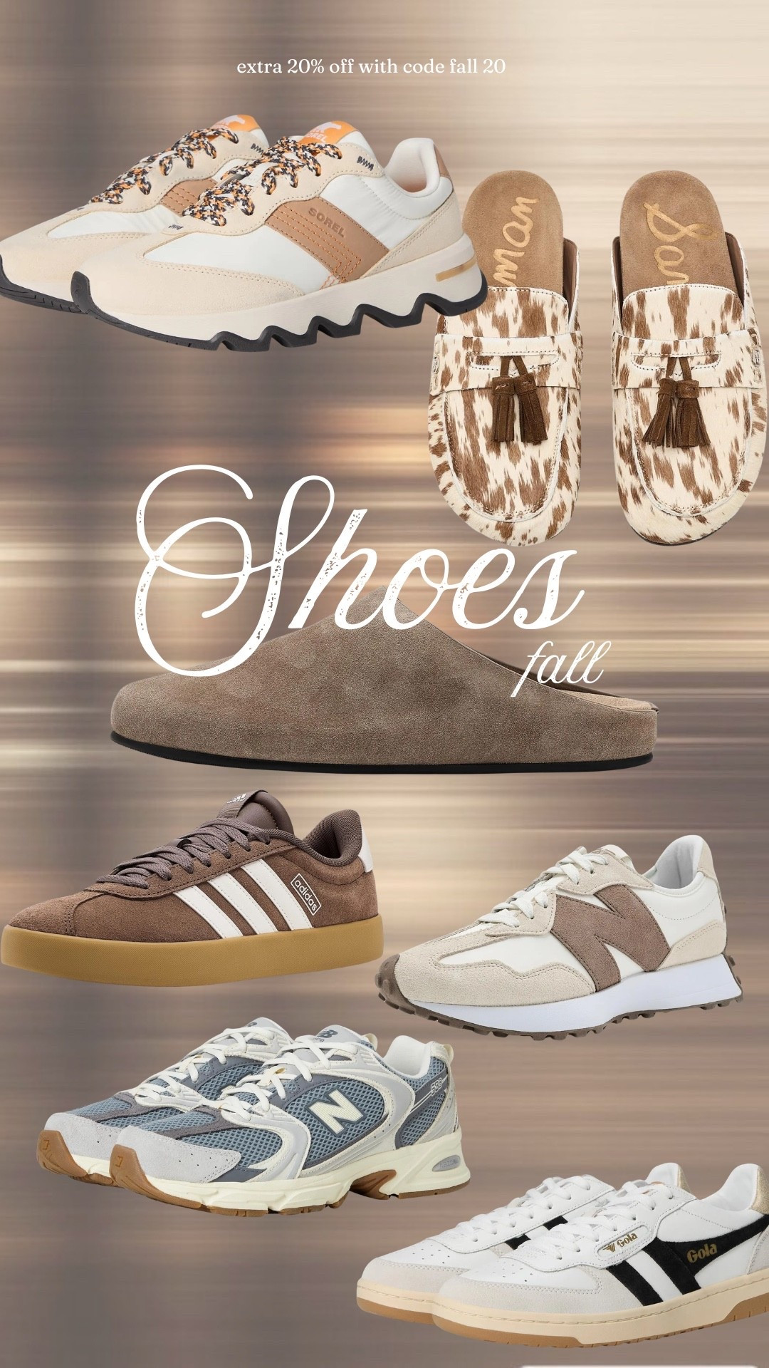 Shoes on sale for 20% off - stackable with code fall20

Mules, clogs, slip on shoes, tennis shoes, sneakers, sports mom ￼@Zappos