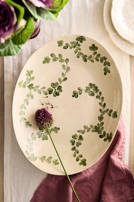 Clover Stoneware Serving Platter | Anthropologie (US)