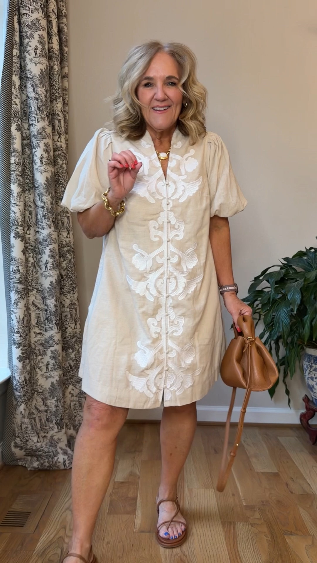Dresses and one pants look! All super affordable. 
Regular size medium except the longer sleeveless dresses I’m in a small. Get reg size if busty. 
And embroidered beige I sized down to a small 
New gorgeous leather bag by quince! 
Red dress pictured in blue 
Neutral embroidered dress pictured in white/green 
Casual Mother’s Day dresses 

#LTKMothersDay #LTKSeasonal #LTKOver40

#LTKTravel #LTKWedding