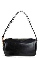 Gucci Buckle-Closure Calf Leather Shoulder Bag — Black | Italist Inc.
