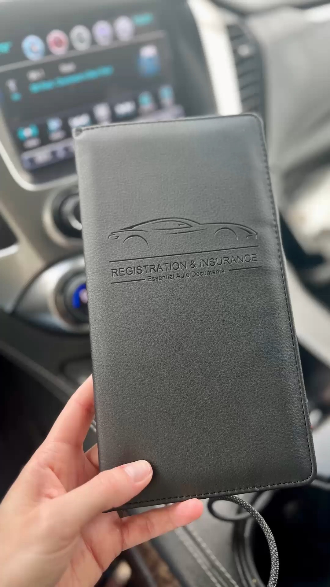 If your glove box is a mess of papers, you need this.

This car registration & insurance organizer keeps all your important vehicle documents neatly in one place. It has multiple slots for registration, insurance cards, licenses, and more.

One of my favorite car organization essentials — and it makes finding your documents so much easier.

#LTKstorytime #LTKmomlife #LTKdayinmylife