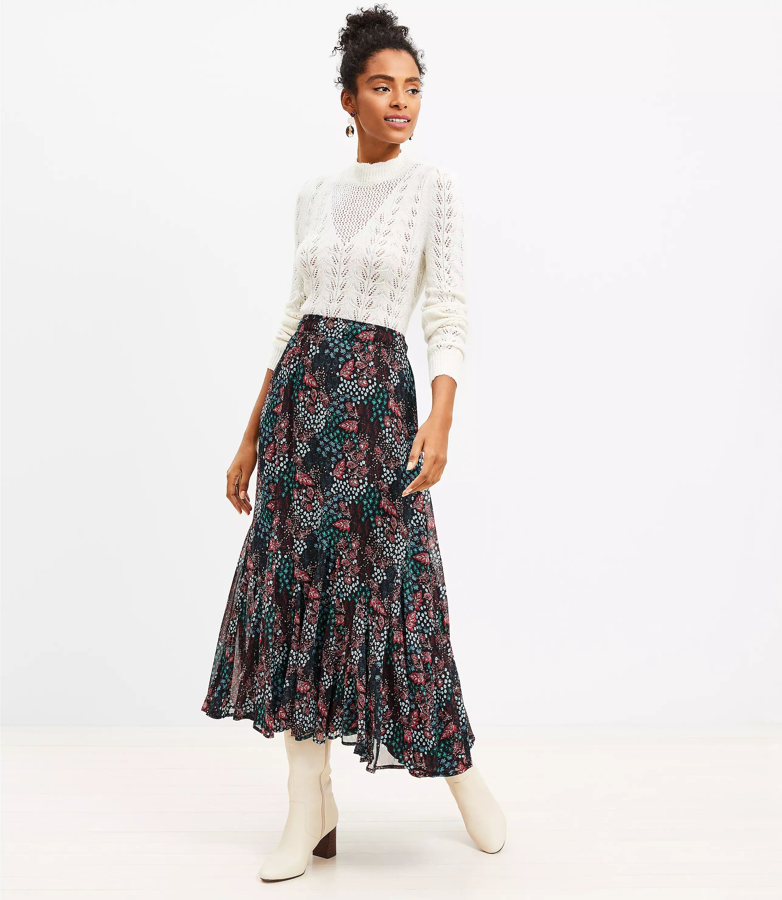 Garden Godet Maxi Skirt | LOFT