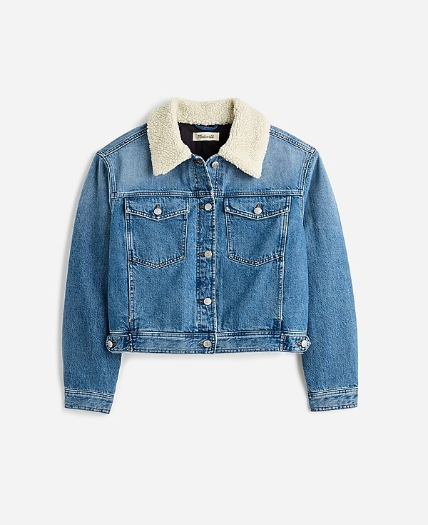 Sherpa-Collar Jean Jacket in Lanesboro Wash | Madewell | Madewell
