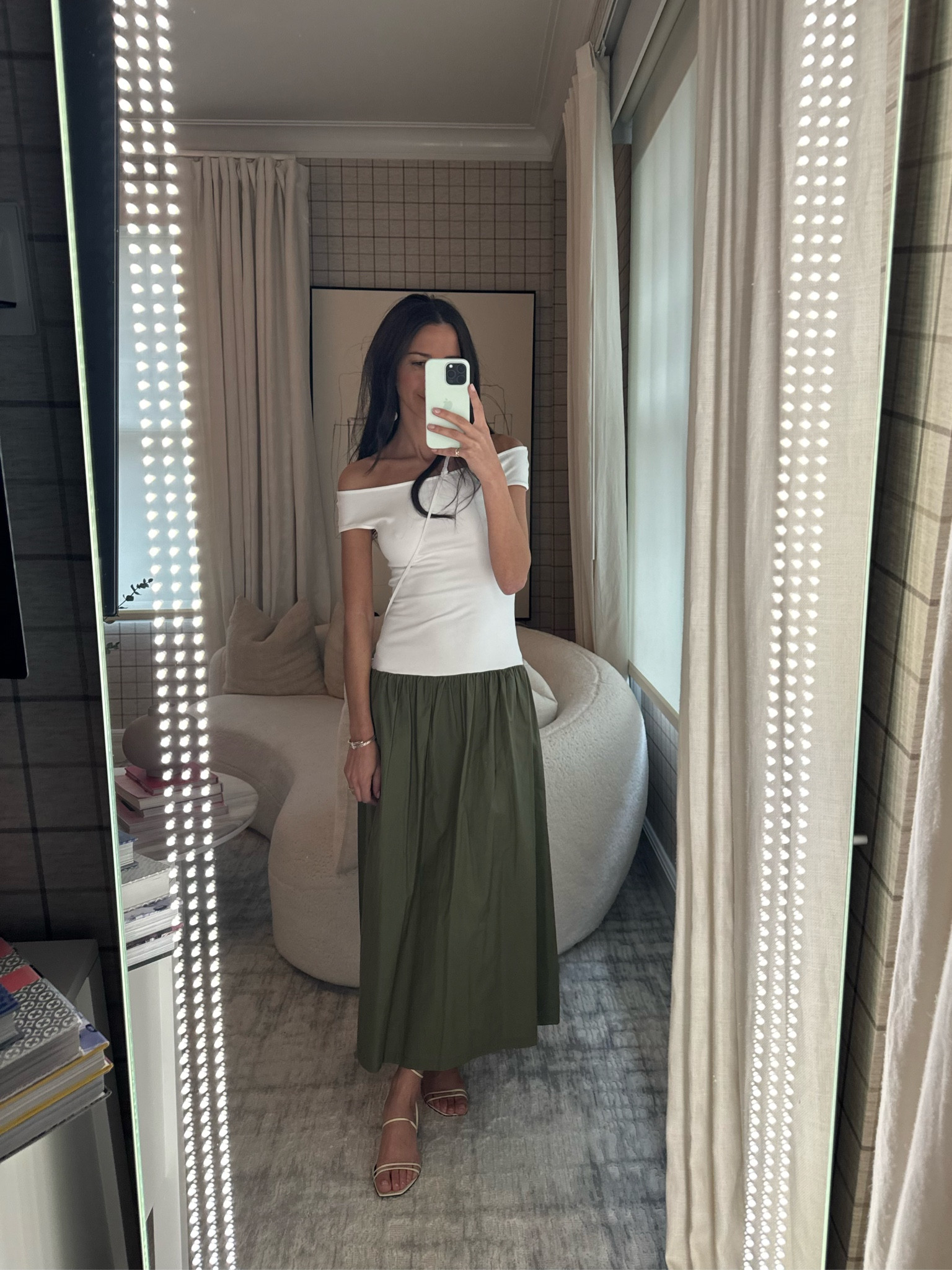 STYLE SESSION: Summer look from day to night. Dress is Zara, earrings are Julietta and shoes are The Row but linked similar!