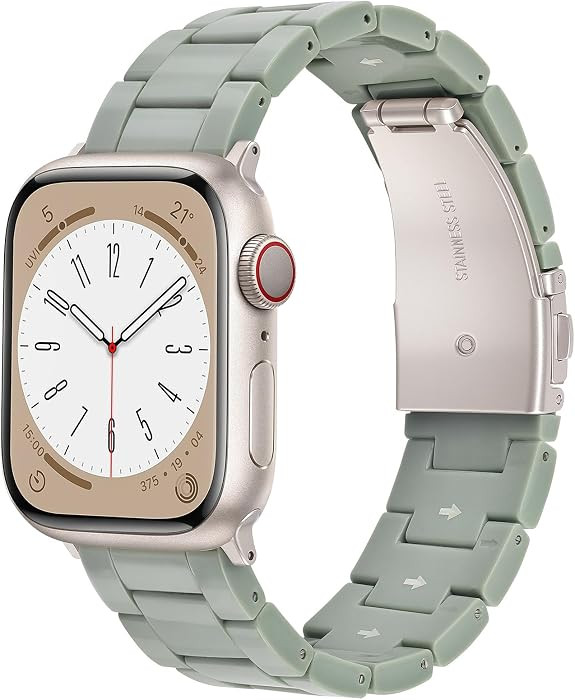 V-MORO Lightweight Resin Bands Compatible for Apple Watch Band,Cactus | Amazon (US)
