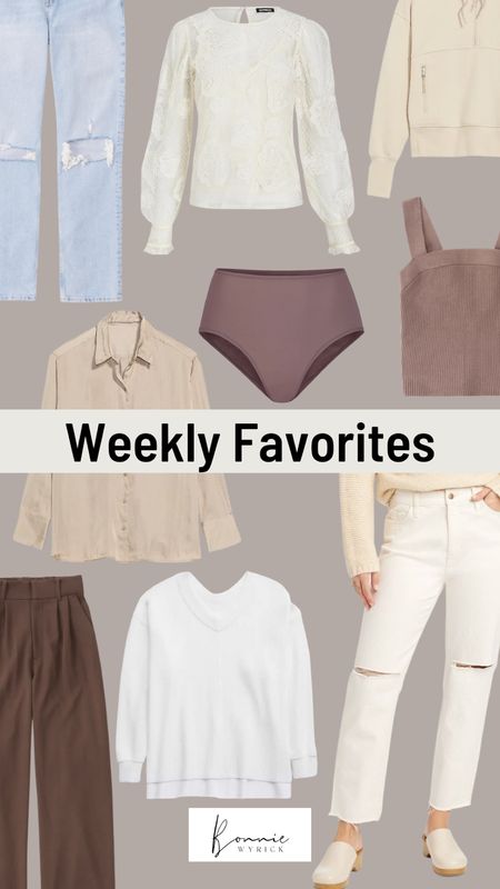 Last weeks favorites are giving neutral, chic and stunning. 😍 From denim staples to transitional tops, these closet staples are easy to add to your cart. Satin Blouse | White Jeans | Curvy Fashion | Midsize Denim | Midsize Fashion | Best Sellers | Weekly Favorites | Supportive Underwear | Wide Leg Trousers | Work Tops | Office Outfit | Business Casual

#LTKstyletip #LTKFind #LTKcurves