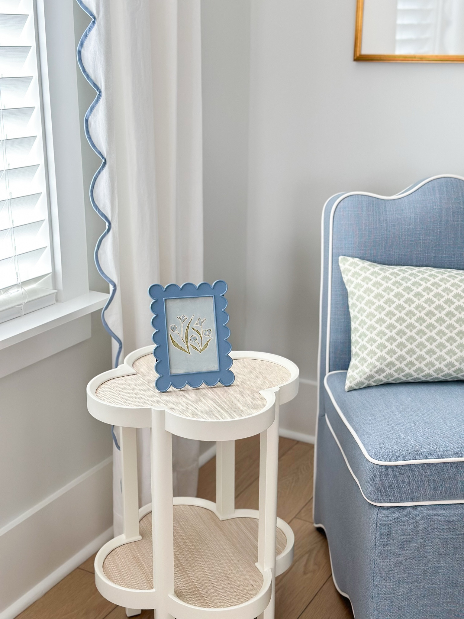 My scallop frame was just added online for $7.99! 

Picture frame, look for less, designer look, scallop picture frame, scallop decor, cornflower blue, dusty blue, Grandmillennial decor, HomeGoods, TJ Maxx 

#LTKFindsUnder50 #LTKStyleTip #LTKHome