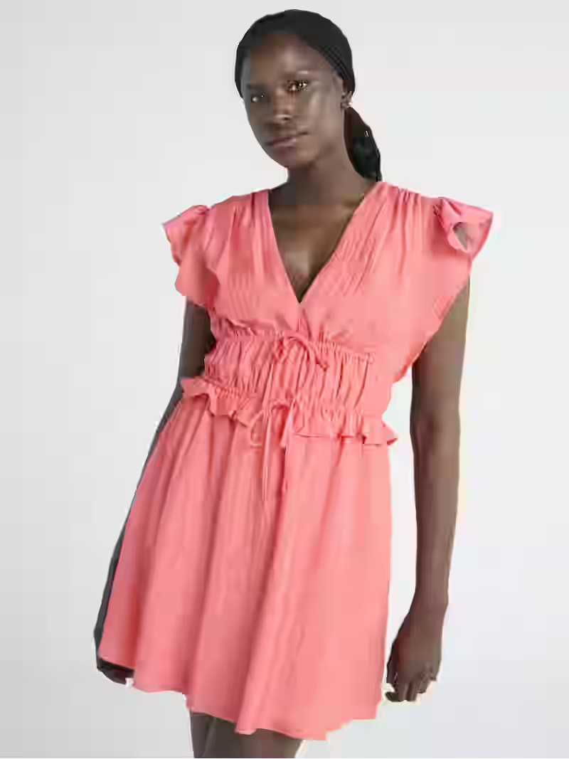 Scoop Women’s and Women’s Plus Crinkle Gauze Mini Dress, Sizes XS-4X - Walmart.com | Walmart (US)