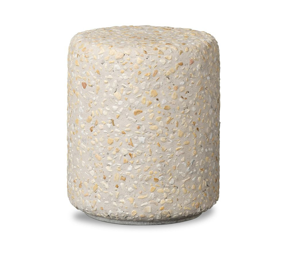 Adiana Terrazo Round Outdoor End Table (14.5") | Pottery Barn (US)