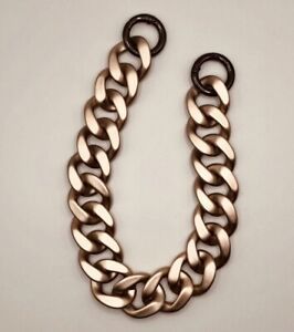 Acrylic chunky chain link bag strap, rose gold links and gunmetal loop hardware  | eBay | eBay CA