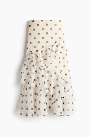 H & M - Flounced Skirt - White/Dotted | H&M (US + CA)