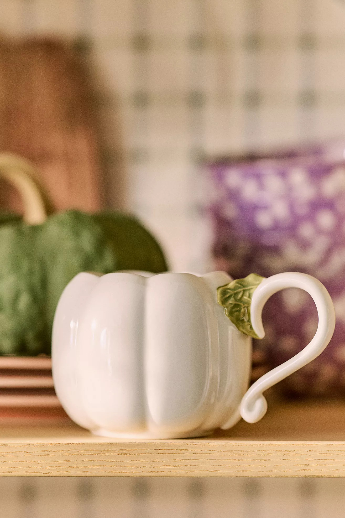 Figural Pumpkin Glazed Stoneware Mug | Anthropologie (US)