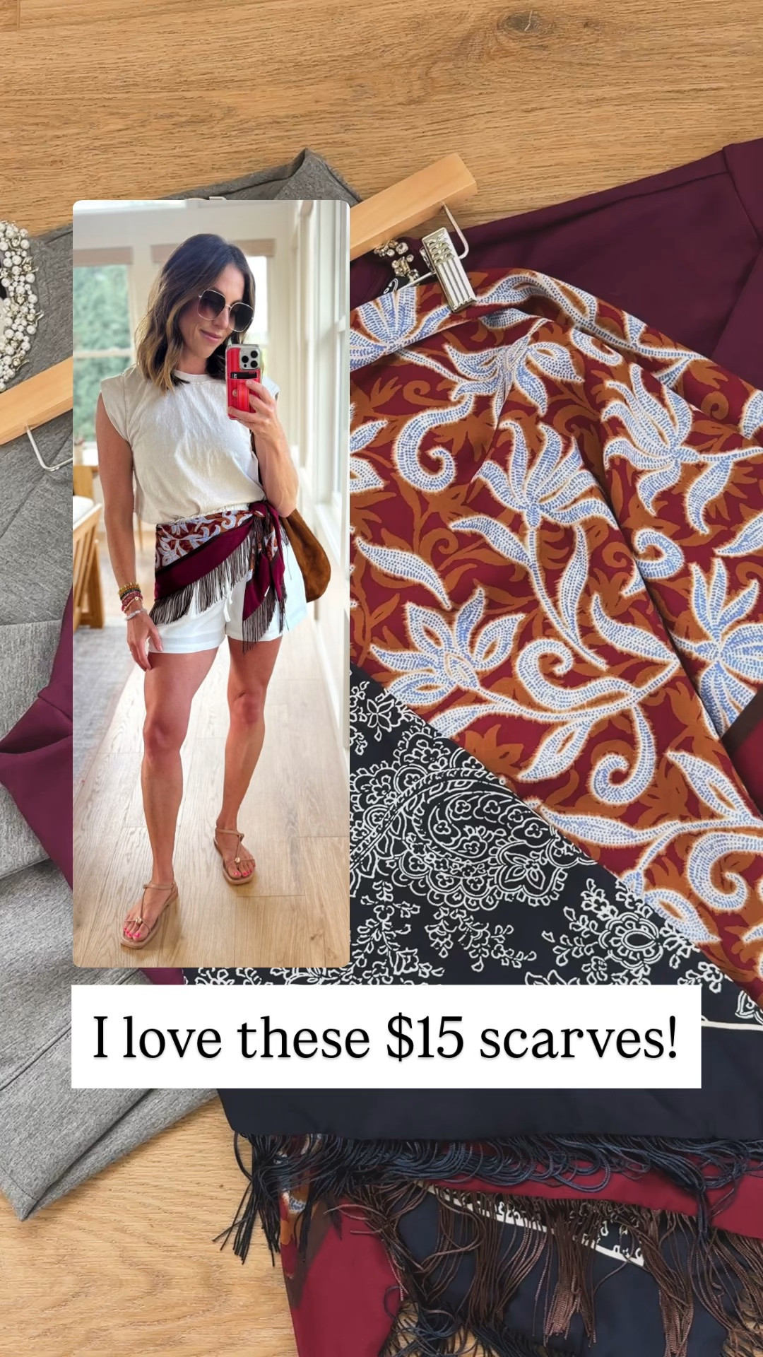 Love these $15 fringe scarves