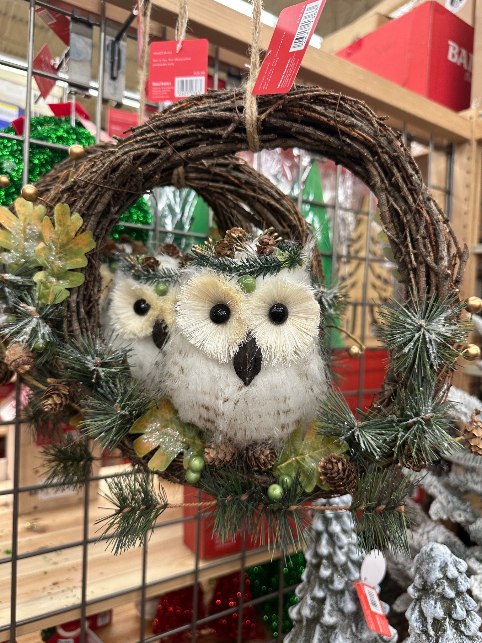 Christmas owl wreath ! World market finds ❤️ 

#LTKHome #LTKHoliday #LTKGiftGuide