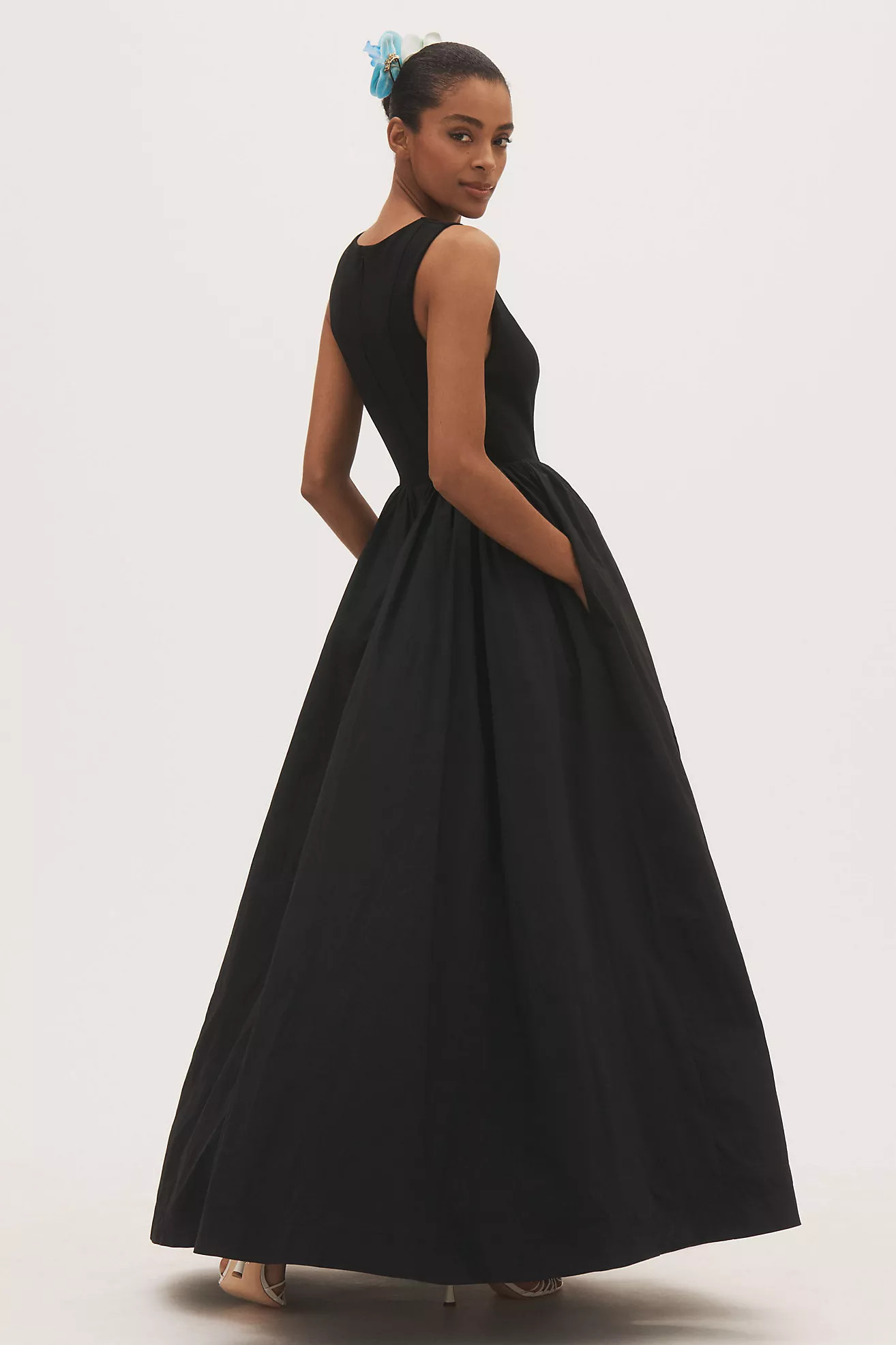 BHLDN Josie Scoop-Neck Corset Fit & Flare Maxi Dress | Anthropologie (US)