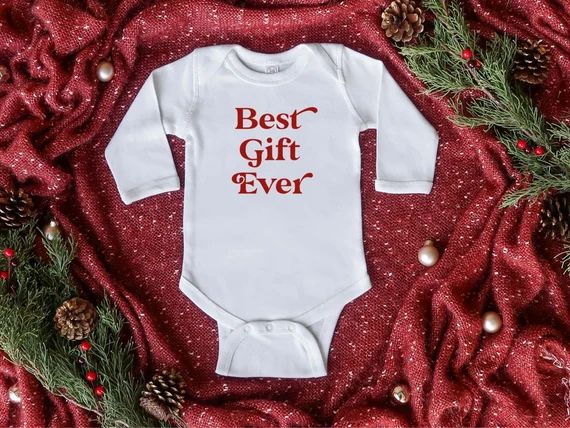Baby Christmas Onesie® Best Gift Ever Onesie® Christmas | Etsy | Etsy (US)