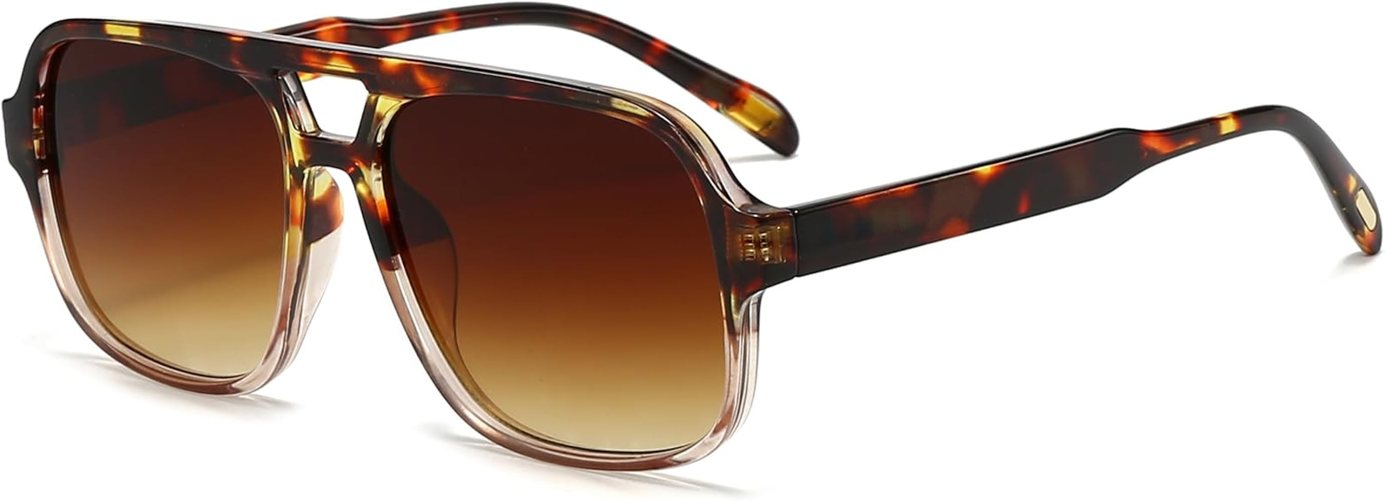 Retro Aviator Sunglasses for Women Men Trendy Classic 70s Square Aviator Sun Glasses Vintage Shad... | Amazon (US)