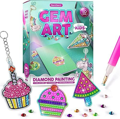 Gem Art, Kids Diamond Painting Kit - Big 5D Gems - Arts and Crafts for Kids, Girls and Boys Ages ... | Amazon (US)