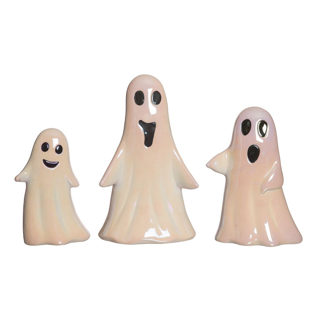 Transpac Dolomite 12.25 in. Off-White Halloween Slim Ghosts Set of 3 | Target