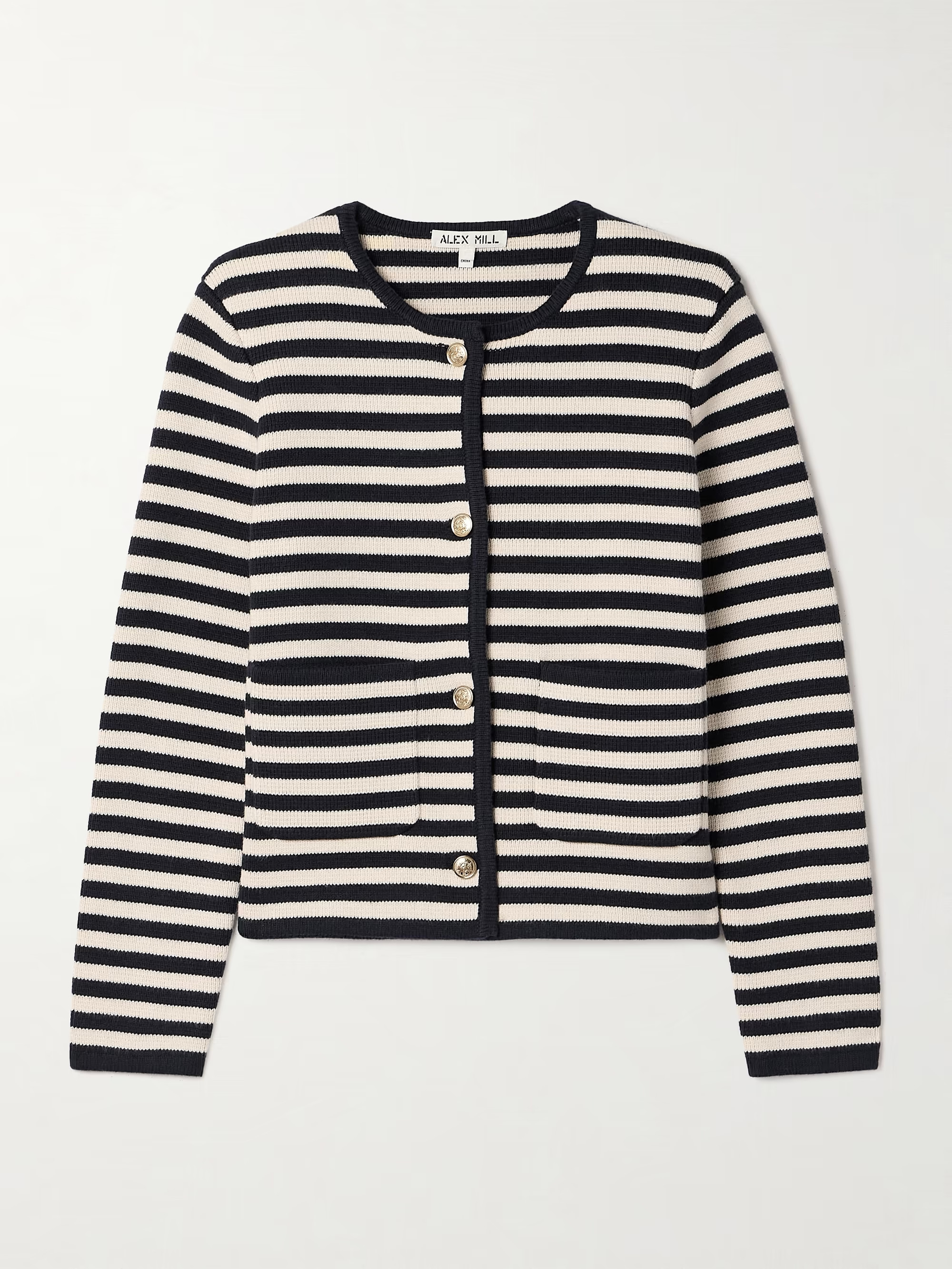 Paris striped cotton and cashmere-blend jacket | NET-A-PORTER (US)
