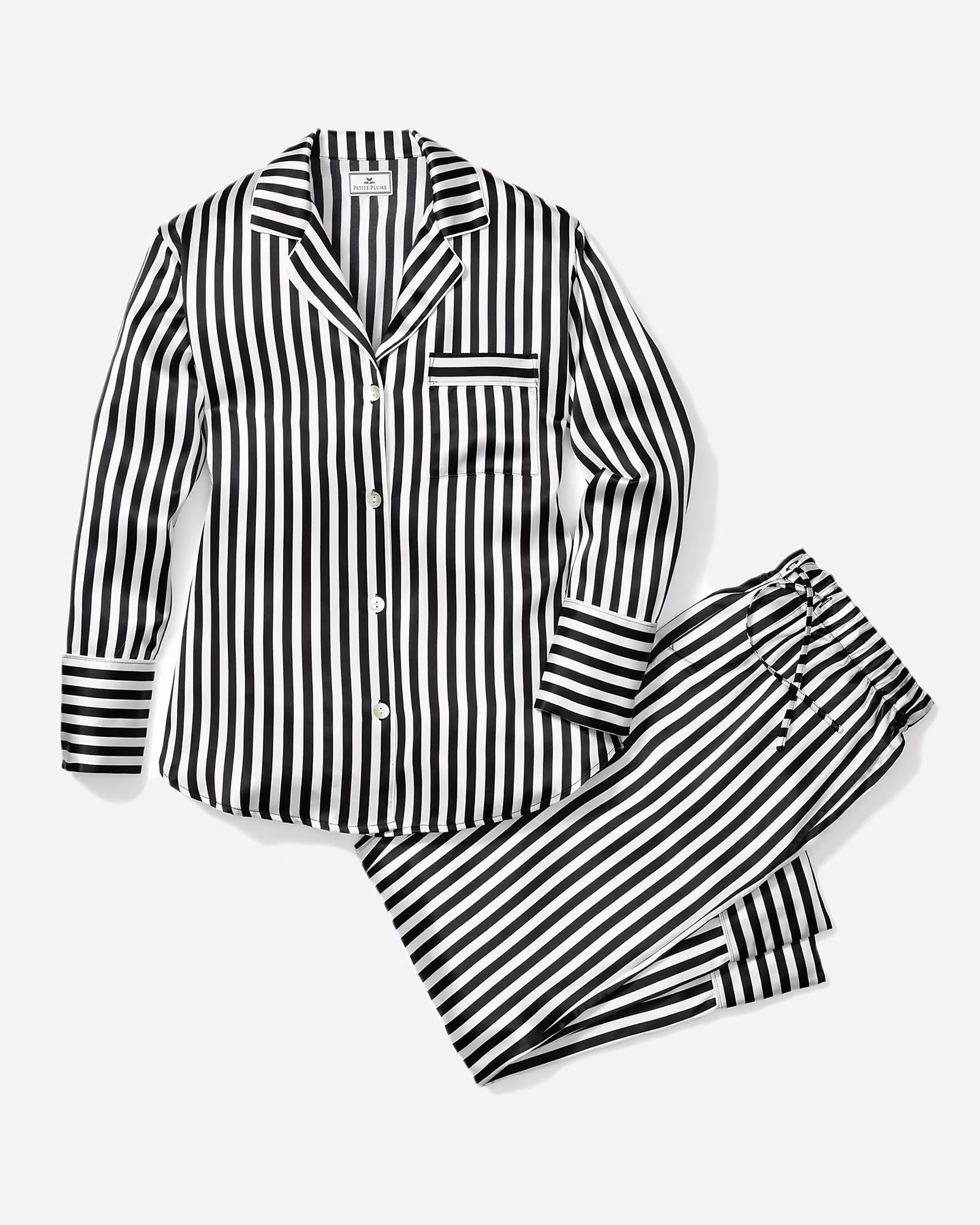 Petite Plume™ women's striped pajama set | J.Crew US
