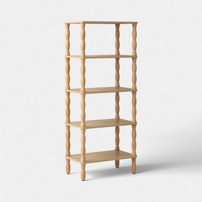 Bobbin Turned Wood Bookshelf with Five Shelves Natural - Room Essentials™ | Target