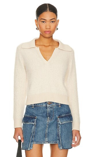 Ivy Eyelash Polo in Ivory | Revolve Clothing (Global)
