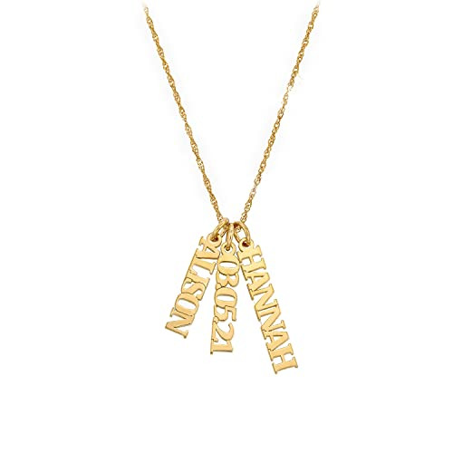 OAK & LUNA - Personalized Singapore Chain Name Necklace with Diamond Options | Amazon (US)