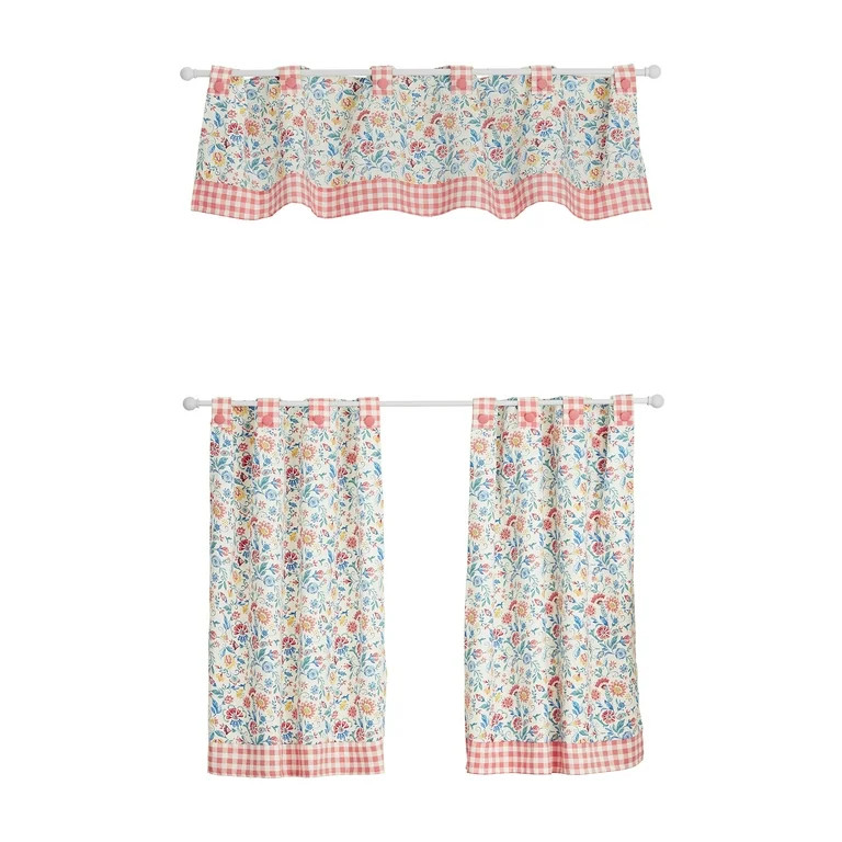 The Pioneer Woman Mazie 3-Piece Tier & Valance Set | Walmart (US)