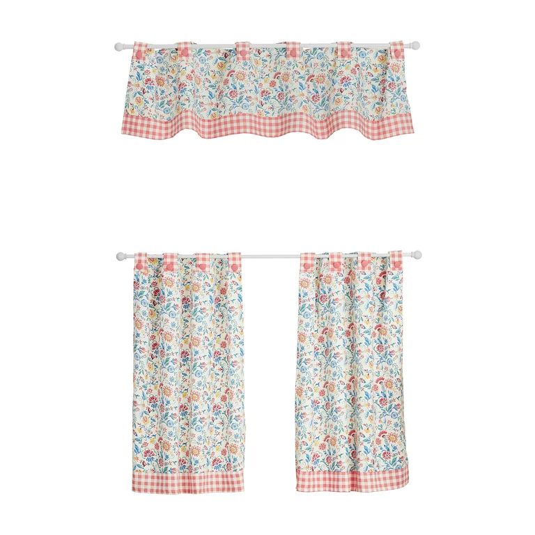 The Pioneer Woman Mazie 3-Piece Tier & Valance Set | Walmart (US)