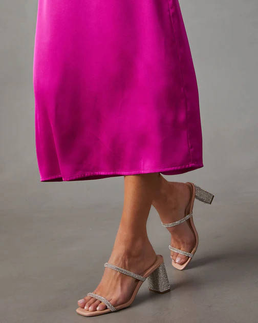 Save A Dance Crystal Heeled Sandals - Nude | VICI