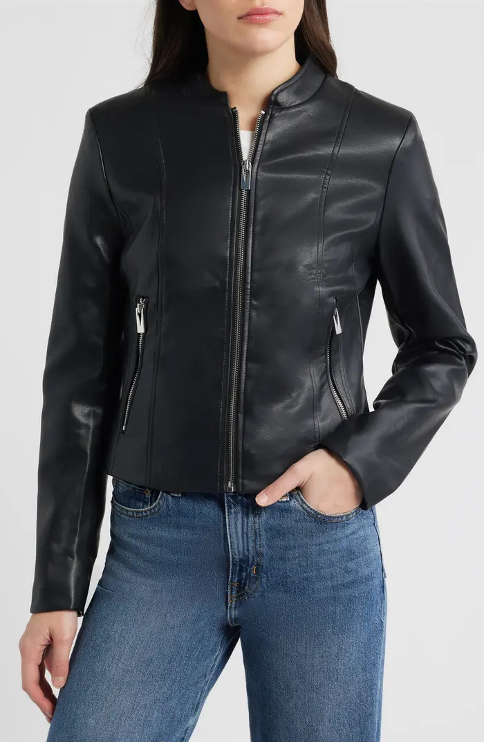 Front Zip Faux Leather Jacket | Nordstrom