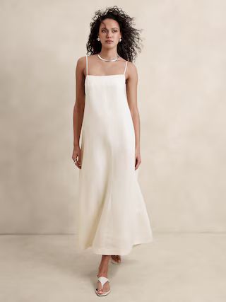 Silk-Linen Maxi Dress | Banana Republic (US)