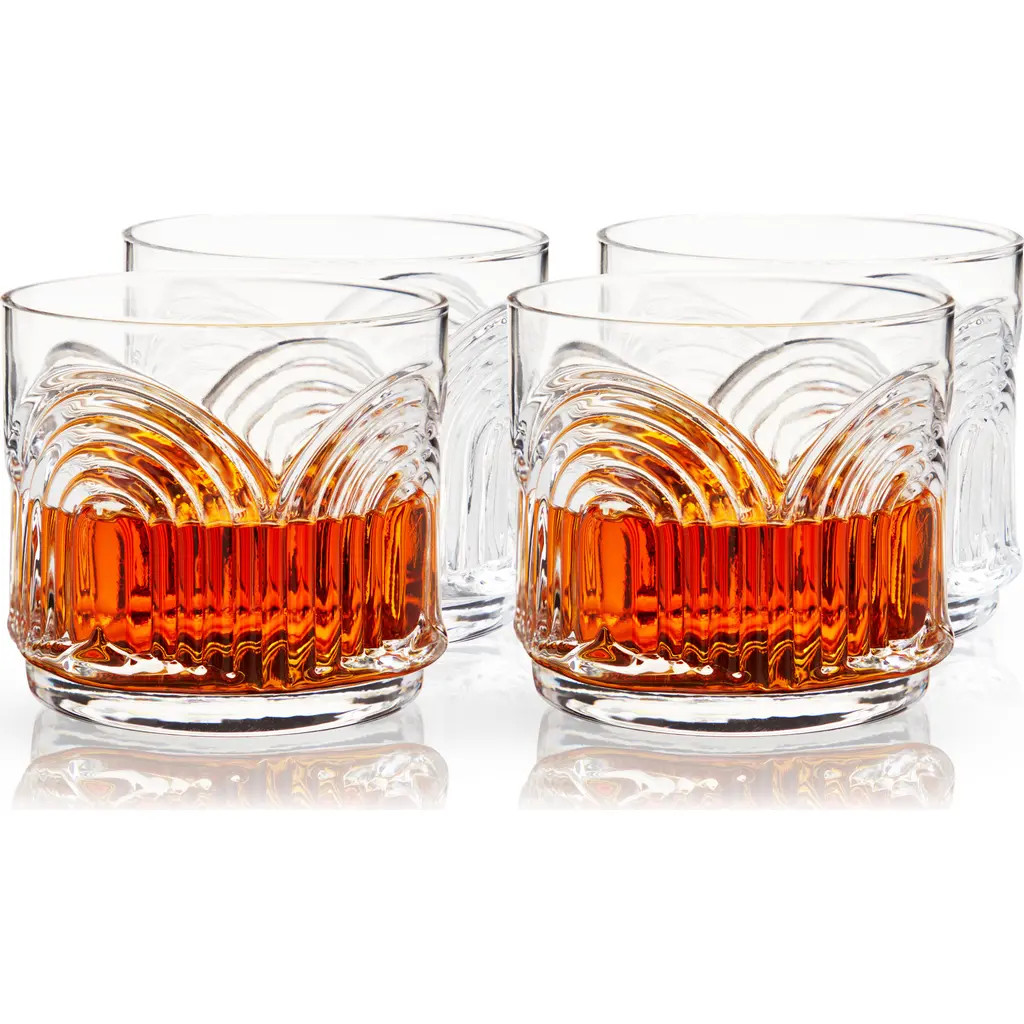 Viski Beau Crystal Lowball Tumblers Set of 4 in Clear at Nordstrom | Nordstrom