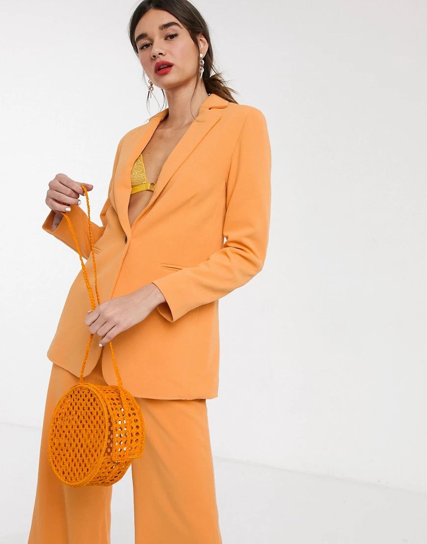 Soaked In Luxury suit blazer-Orange | ASOS (Global)