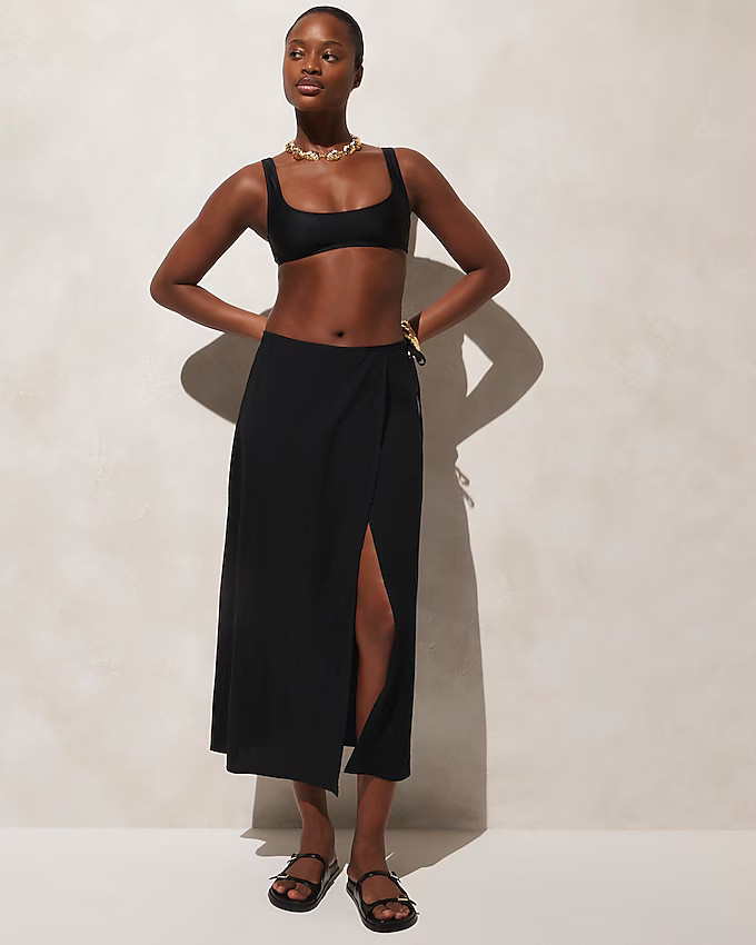 Side-tie beach skirt in airy gauze | J. Crew US