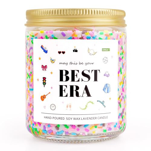 Taylor Inspired Gifts, Birthday Candle for Swifties Besties, Taylor Merch Gifts for Women Adult, Natural Soy Wax Lavender Candle Room Decor, Themed Gift Ideas for Christmas Graduation Retirement | Amazon (US)