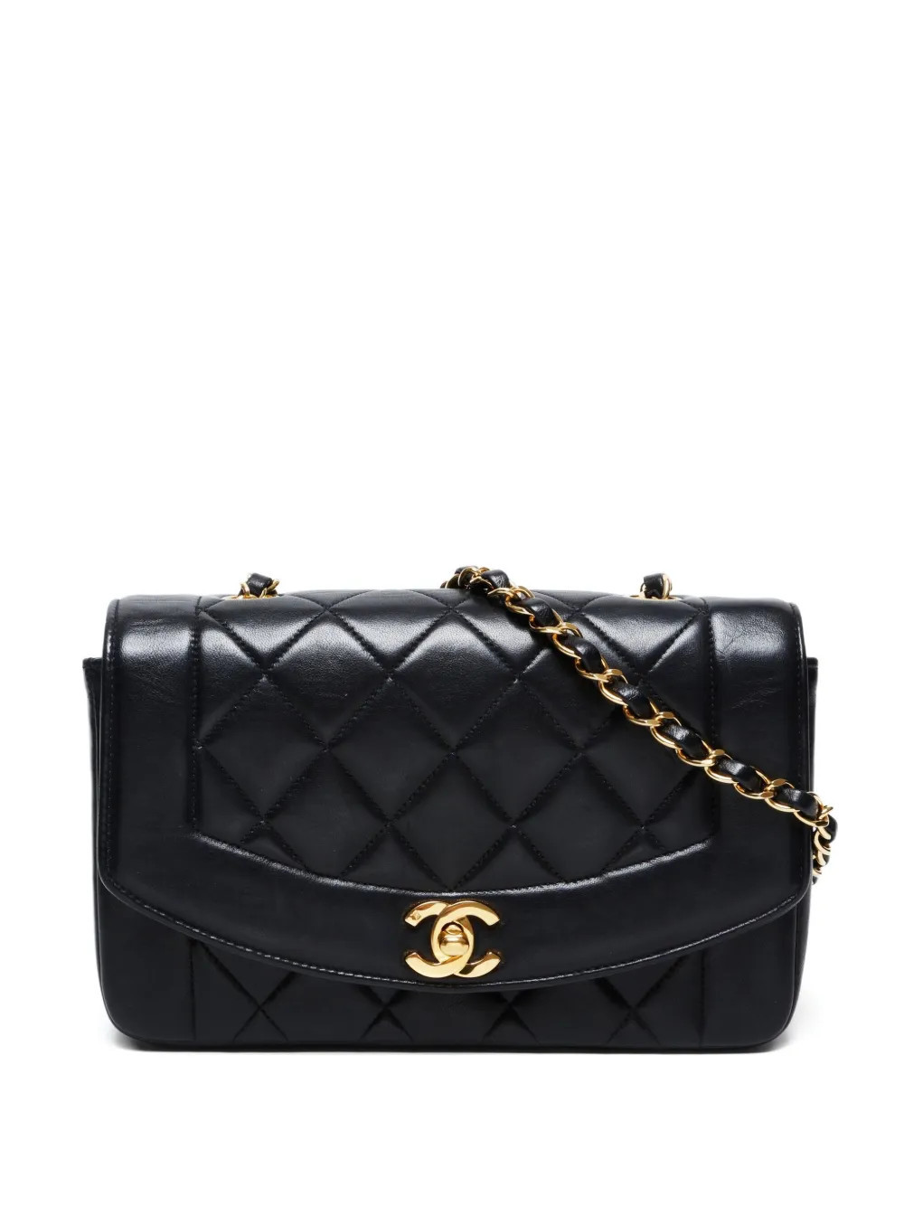 CHANEL Pre-Owned 1991-1994 Diana quilted flap chain shoulder bag - Black | Farfetch Global