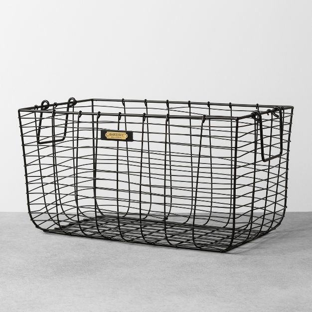 Wire Storage Basket Black - Hearth & Hand™ with Magnolia | Target