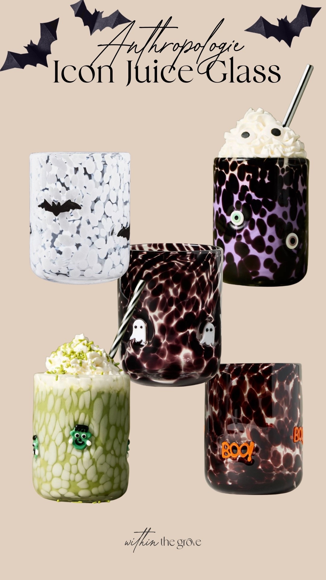 Halloween icon juice glasses from Anthropologie  

#LTKHalloween #LTKSeasonal #LTKHome
