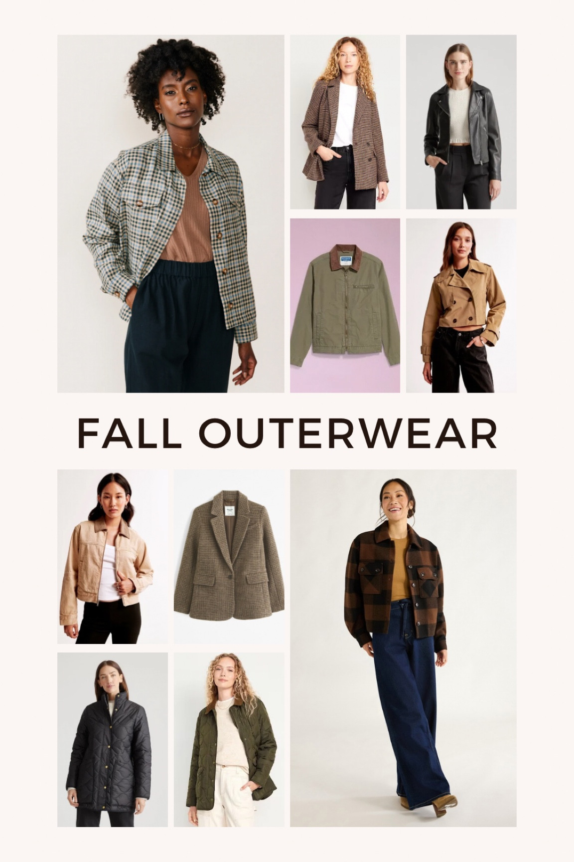 Fall outerwear , autumn jacket , wool blazer , plaid jacket , field jacket , cropped jacket , barn coat , shacket , fall layers , layering , preppy , trench coat , wool blend , workwear , menswear , classic style , wardrobe staple , short coat , topcoat , utility jacket , moto jacket , leather jacket , leather biker jacket , quilted puffer jacket 

#LTKWorkwear #LTKSeasonal #LTKFindsUnder100