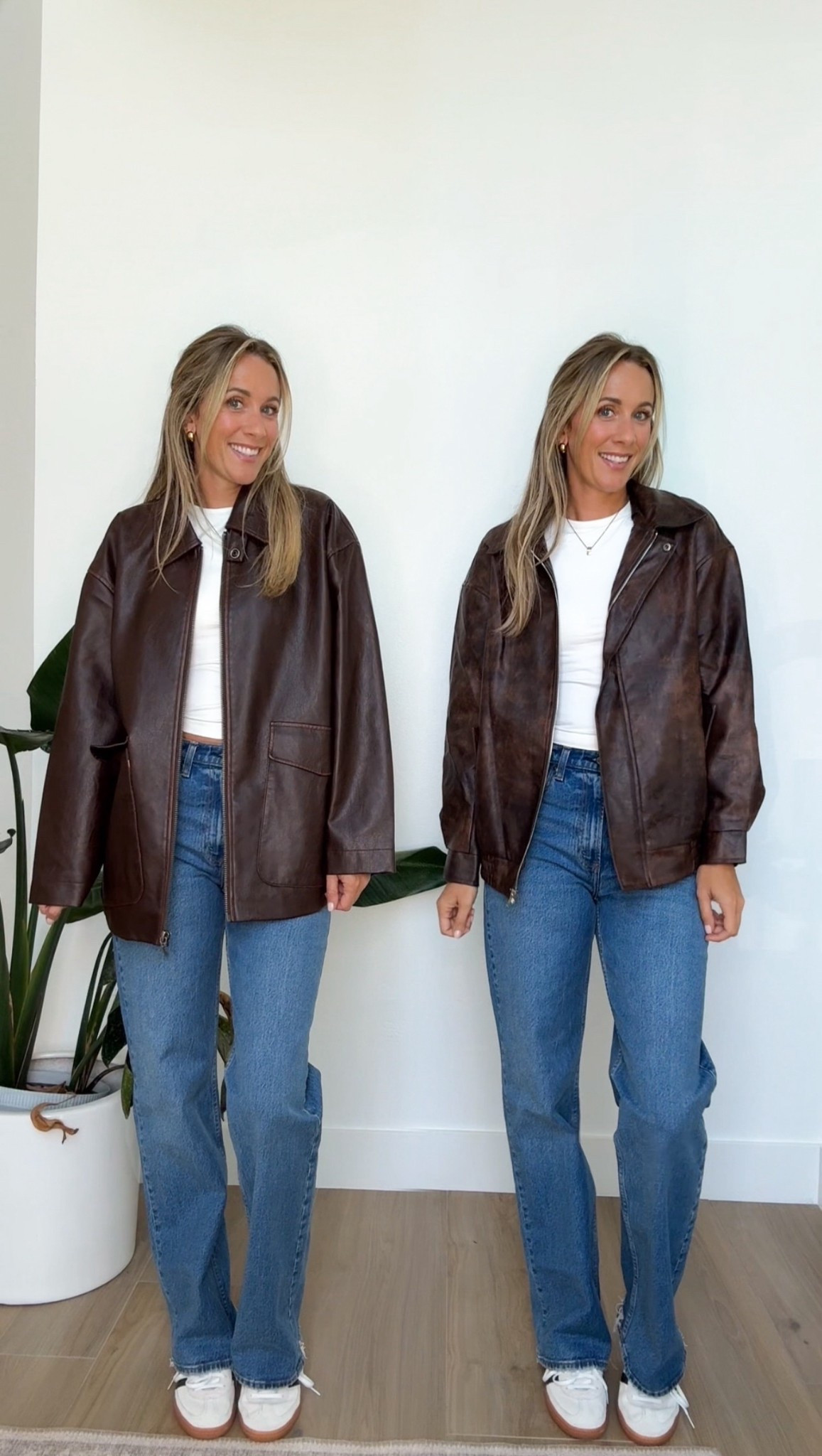 “JACKET” for all items right to your messages! Save vs Splurge amazon fashion find. Loving this brown vegan leather bomber jacket from the brand Pilcro but I found a similar look for less on amazon. 

#LTKSeasonal #LTKOver40 #LTKFindsUnder50